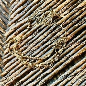 ✨💛 Gold Tone Three Chain Multi Chain Bracelet Slider ✨